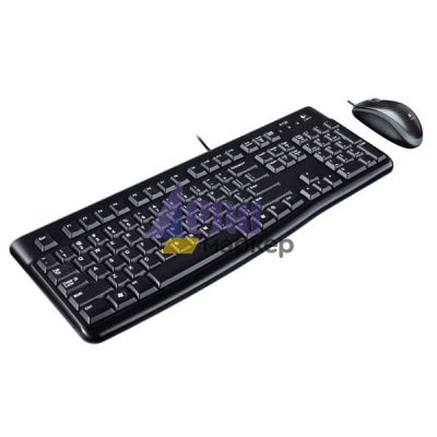 Клавиатура и мишка Logitech Desktop MK120 USB, Черни