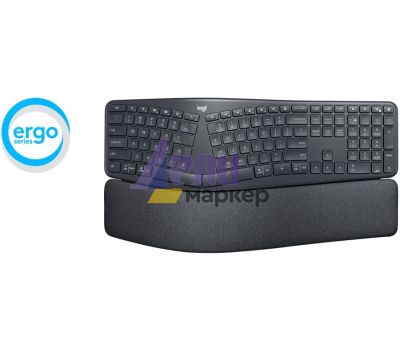 Клавиатура Logitech Wireless Keyboard ERGO K860, US INTL, Central, Graphite