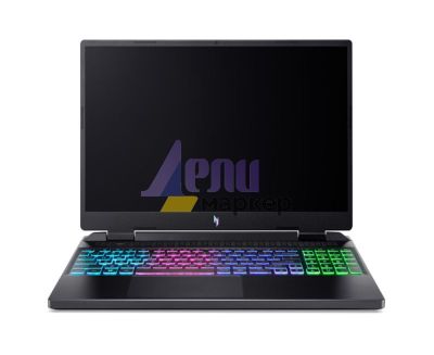 Лаптоп Acer Nitro AN16-42-R70N, AMD Ryzen 7 8845HS with AI (Up to 5.1GHz, 16MB), 16" 165Hz IPS WQXGA, 16GB DDR5, 1024GB NVMe SSD, M.2 (slot free), RTX 4060 8GB GDDR6, MicroSD Card Reader, HD Cam&Mic.,WIFI6E+BT, Backlit kbd, No OS, Black