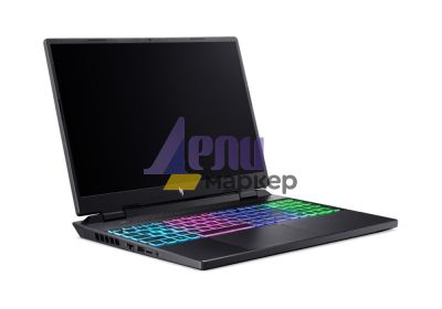 Лаптоп Acer Nitro AN16-42-R70N, AMD Ryzen 7 8845HS with AI (Up to 5.1GHz, 16MB), 16" 165Hz IPS WQXGA, 16GB DDR5, 1024GB NVMe SSD, M.2 (slot free), RTX 4060 8GB GDDR6, MicroSD Card Reader, HD Cam&Mic.,WIFI6E+BT, Backlit kbd, No OS, Black